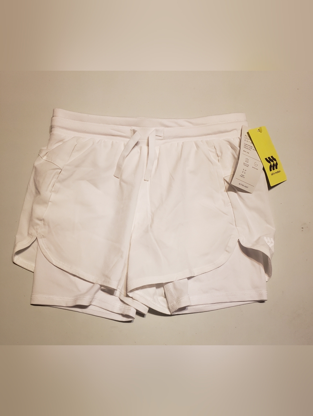 all in motion White Girls' Athletic Shorts with Drawstring